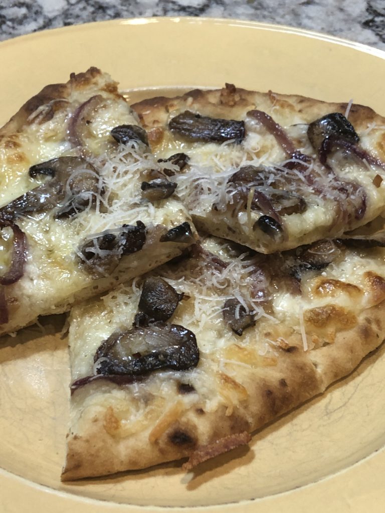 Mushroom and Onion Truffle Flatbread