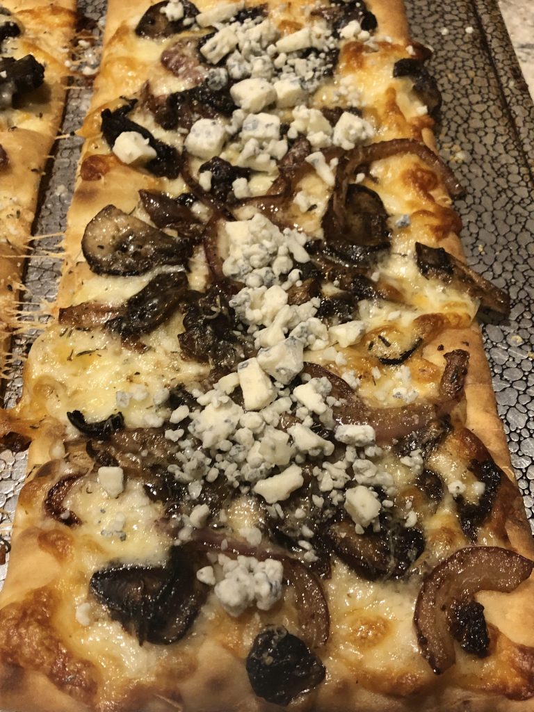 Mushroom and Gorgonzola Flatbread