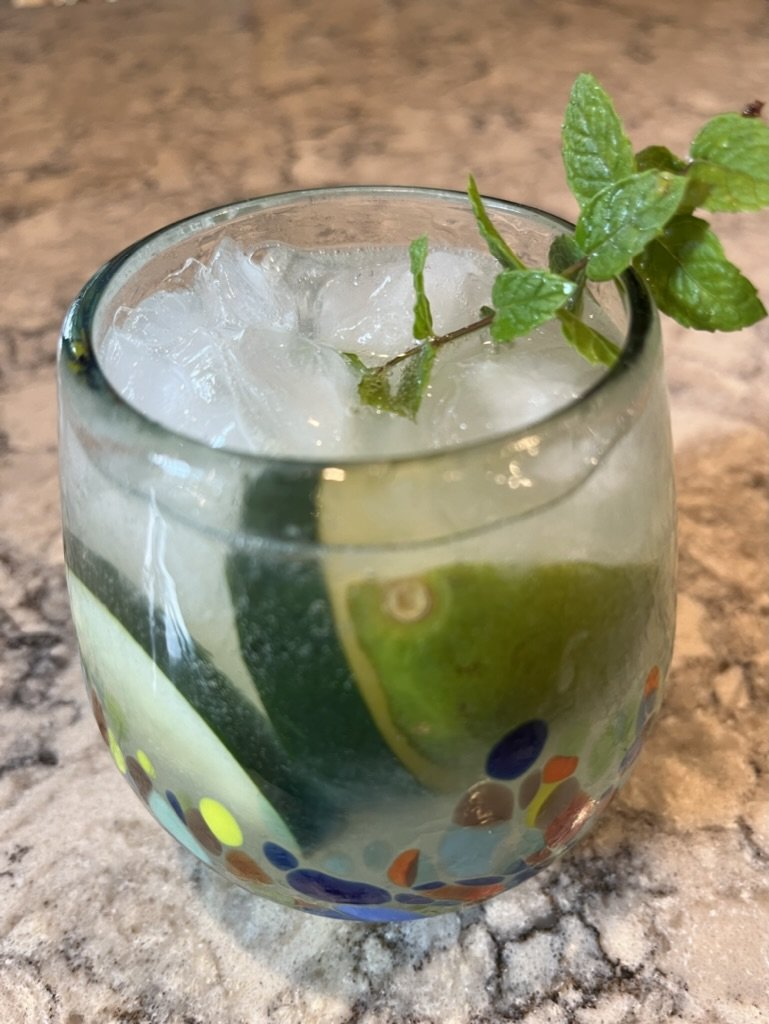 Sparkling Cucumber & Mint Gin Cocktail